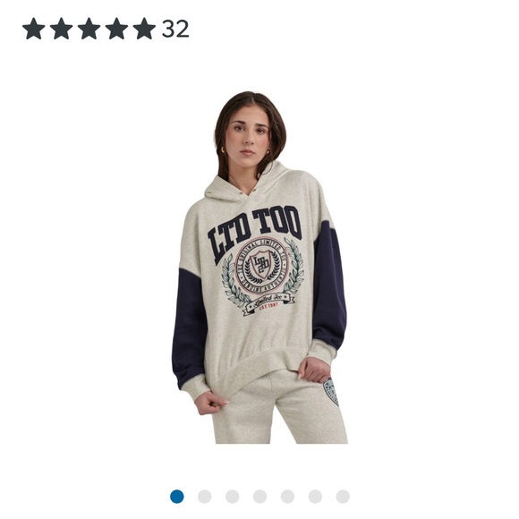 NWT Limited Too Girls Varsity Pullover Hoodie - Picture 5 of 8